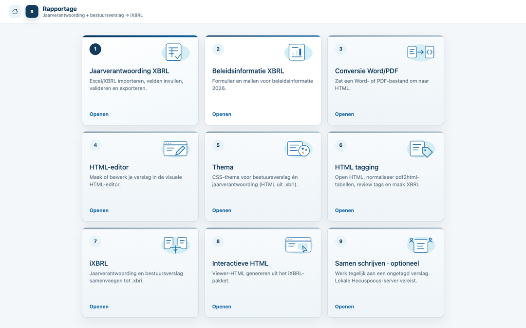 OCW iXBRL reporting – overview of the 9 steps from annual report to iXBRL