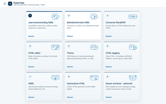OCW iXBRL reporting – overview of the 9 steps from annual report to iXBRL