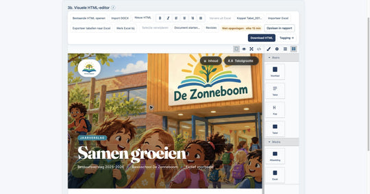 OCW iXBRL reporting – visual HTML editor with Excel-linked tables